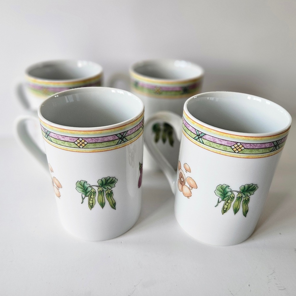 Studio Nova SPRING PATCHWORK Coffee Cups - SET OF 4 - TPC06 Cottagecore  - MINT